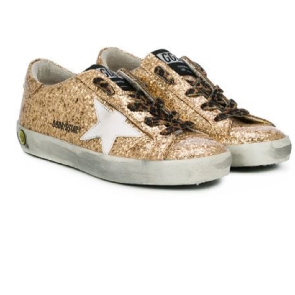 Golden Goose Kids Super Star Glittered Sneakers